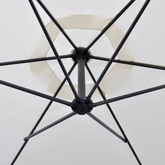 Berkfield Home Comfortable Cantilever Umbrella 3 m Sand White