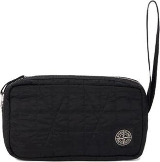 Stone Island Polsbuidel met Binnenvakken - Heren - Tassen - Zwart - ONE Size - Nylon - Tassen