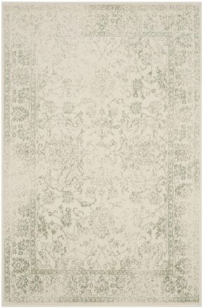 Safavieh Alfombra vintage de polipropileno blanco/verde, 122 x 183 cm