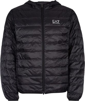 Emporio Armani logo-print padded jacket - men - Polyamide - S - Black