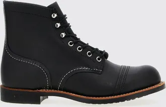 Red Wing Shoes Stivaletti stringati Iron Ranger in pelle liscia con punta tonda