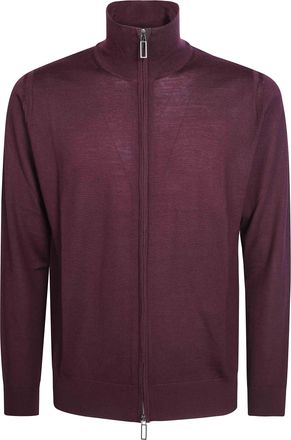 Paolo Pecora Fitted Zip-Up High-Collar Cardigan