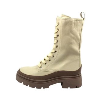 Gabor Veterschoen enkellaars - Dames - Schoenen - Beige - Maat: 40 1/2 EU Leer