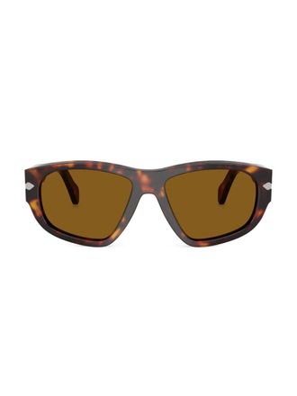 Persol Zonnebril met oversized montuur - Bruin