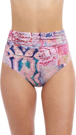 Gottex Karma Shirred High-waist Bikini Bottom