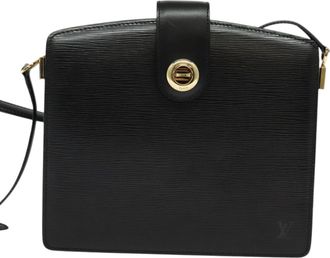 Louis Vuitton Capucines Black Leather Shoulder Bag (Pre-Owned)