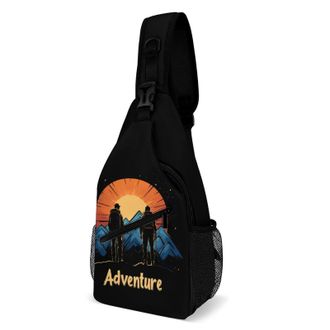 Generic Hiking Outdoor Camping Adventure Unisex Shoulder Bags Casual Crossbody Chest Bag Sling Backpack for Hiking Cycling Travel