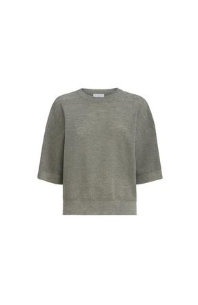 Brunello Cucinelli Sparkling linen sweater in Military at Nordstrom, Size Xx-Large Eu