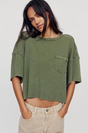 Pilcro Short-Sleeve Waffle Tee