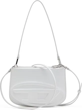 Diesel 1DR Twin-Double-pouch shoulder bag in printed leather - Shoulder Bags - Woman - White