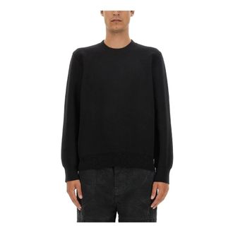 Off-white Sweatshirts, male, Black, Size: M 3D Arrow Knit Crewneck