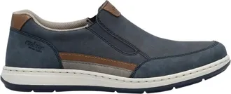 Rieker Casual Gesloten Instappers - Heren - Platte Schoenen - Blauw - 46 EU - Schoenen