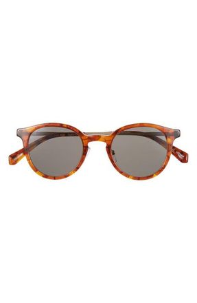 Eyebobs Golden Age 45mm Small Polarized Round Sunglasses in Orange Agate /Gold /Grey at Nordstrom
