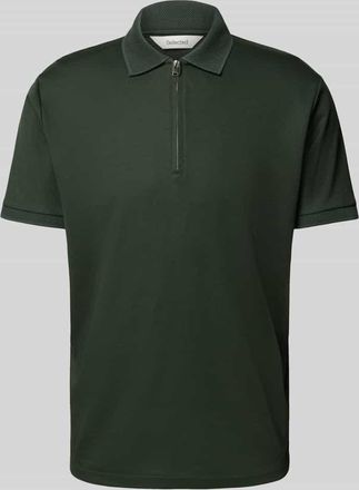 Selected Regular Fit Poloshirt aus Baumwoll-Mix Modell FAVE in Dunkelgruen, Größe XL