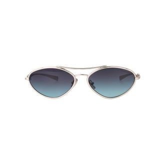 Tiffany & Co. Geometrische Zonnebril - Dames - Zonnebrillen - Grijs - 58 MM - Accessoires