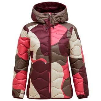 Peak Performance Aop Helium Down Hood Daunenjacke f&uuml;r Damen | rot