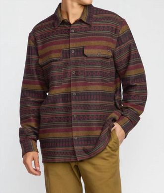 Billabong Offshore Jacquard Flannel Shirt In Brick