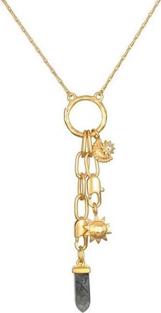 Satya Jewelry Reach for the Stars Charm Necklace Set in Metallic Gold at Nordstrom
