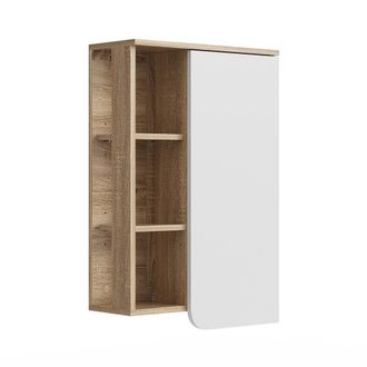 Vicco Armario De Ba&ntilde;o Karen, Sonoma/blanco, 50 X 75 Cm Con Puerta Y Compartimentos Abiertos