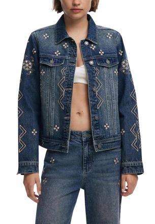 Desigual Geborduurde Spijkerjack