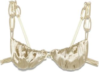 Isa Boulder Top bikini reversibile - Oro