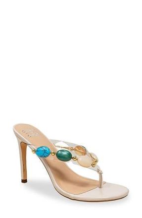 Chase + Chloe by Intouch Footwear Beaded Strap Sandal in White Patent at Nordstrom Rack, Size 7.5