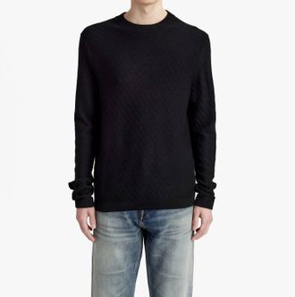 Tiger Of Sweden Essler Long Sleeve Sweater In Deep Ocean