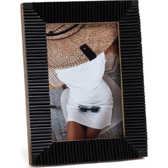 Zodax Nubia Ribbed 5.5 x 7.5 Photo Frame in Black at Nordstrom Rack