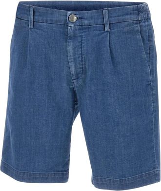 Re-hash Korte Broeken, Heren, Blauw, W35, Katoen, Gimmy Bermuda Shorts