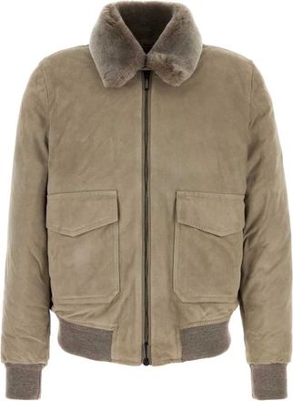Moorer Antenore-UR Jacket - Heren - Gewatteerde jassen - Grijs - 3XL - Leer - Jassen