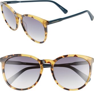 Longchamp 56mm Round Sunglasses in Vintage Havana at Nordstrom Rack