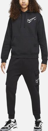 Nike Mens Nike Mens Tracksuit Set Swoosh Fleece Pullover - Black - Size: M