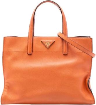 Prada Pre-owned Tote Bags, female, Orange, Size: ONE SIZE Pre-owned Vintage Tote Bag