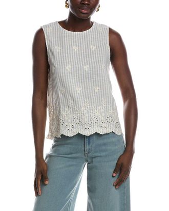Vince Camuto Sleeveless Crewneck Blouse