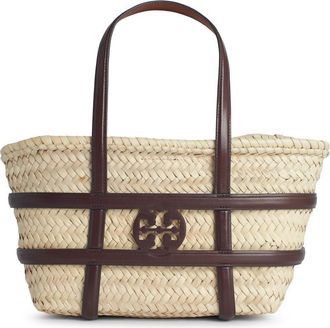 Tory Burch Tory Burch Small Ella Einkaufstasche in Stroh klassischer Lear Farbe