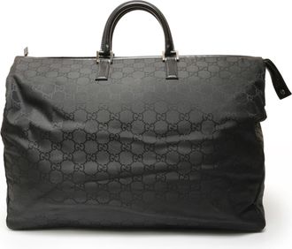 Gucci Gg Canvas Black Gg Canvas Boston Bag (Pre-Owned)
