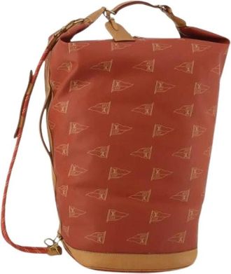 Louis Vuitton Pre-owned Bucket Bag - Dames - Vintage Tas - Oranje - ONE Size - Leer - Vintage