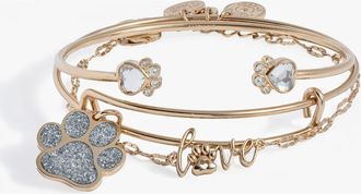 Alex and Ani Paws of Love Bracelet Set of 3 in Gold at Nordstrom