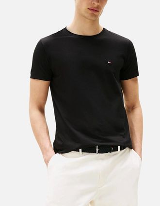 Tommy Hilfiger Mens Tommy Hilfiger Mens T Shirts Crew Neck Short Sleeve - Black - Size: 36