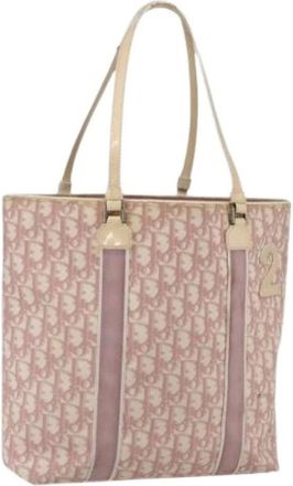 Dior Pre-owned Tote Bags, female, Pink, Size: ONE SIZE Pre-owned Trotter Canvas Tote Bag