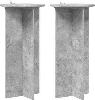 vidaXL Soporte De Plantas 2 Uds. Gris Hormig&oacute;n 40 X 40 X 80 Cm Vidaxl