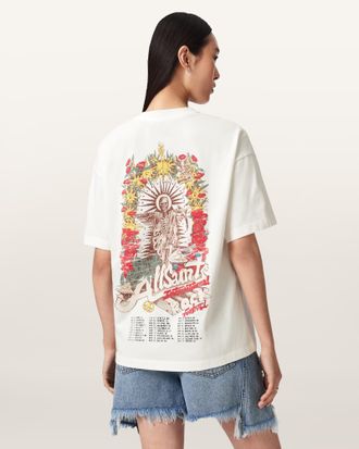 AllSaints Cotton Roque Oversized Etta Cotton T-Shirt, Size: XS