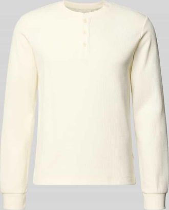 Jack & Jones Jack & Jones Regular Fit Longsleeve in Strick-Optik Modell Niagara in Offwhite, Gr&ouml;&szlig;e XXL