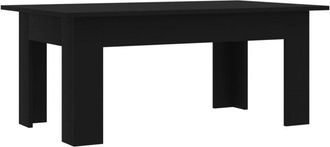 vidaXL Vidaxl - Mesa De Centro Madera Contrachapada Negro 100x60x42 Cm