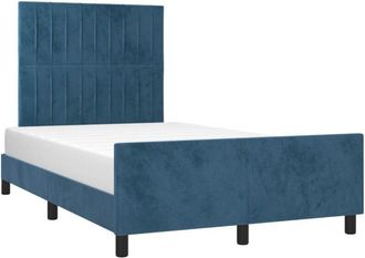 vidaXL Vidaxl - Estructura De Cama Sin Colch&oacute;n Terciopelo Azul Oscuro 120x200cm