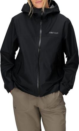 Marmot Minimalist Pertex Waterproof Hooded Jacket in Black at Nordstrom, Size X-Small
