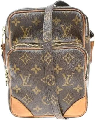 Louis Vuitton Pre-owned Cross Body Bags, female, Brown, Size: ONE SIZE Pre-owned Canvas Cross Body Bag
