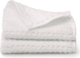 Boll & Branch Set of 2 Waffle Organic Cotton Washcloths in White at Nordstrom