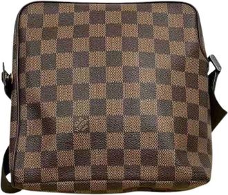 Louis Vuitton Pre-owned Cross Body Bags, male, Brown, Size: ONE SIZE Pre-owned Olav PM Damier Shoulder Bag