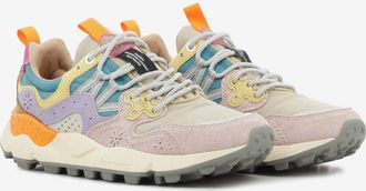 Flower Mountain Yamano 3 woman suede e nylon light pink / lilac / petrol